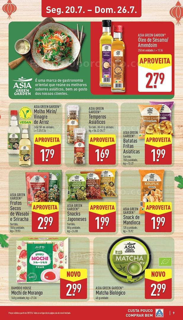 Antevisão Folheto ALDI Sabores do Mundo Promoções de 20 a 26 julho